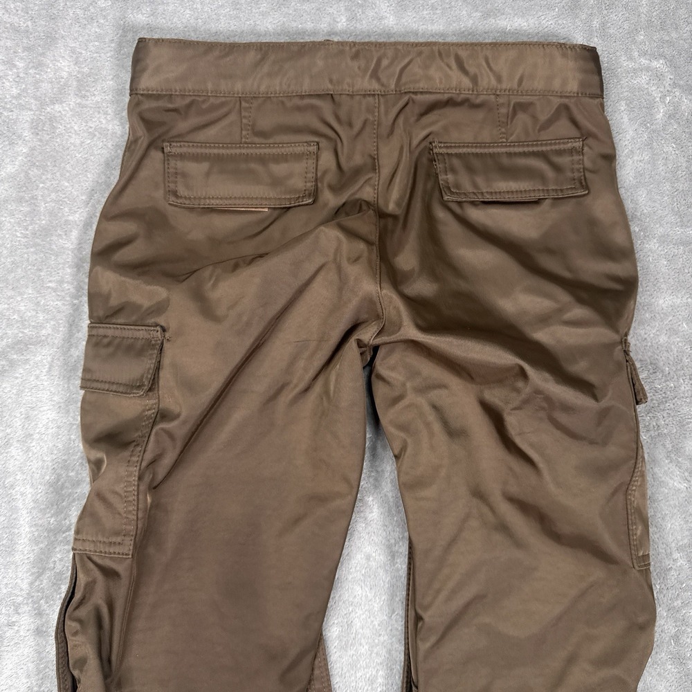 MNML Snap Zipper Cargo Pants Mens 28 Brown Nylon Streetwear Belted Casual - Picture 6 of 12